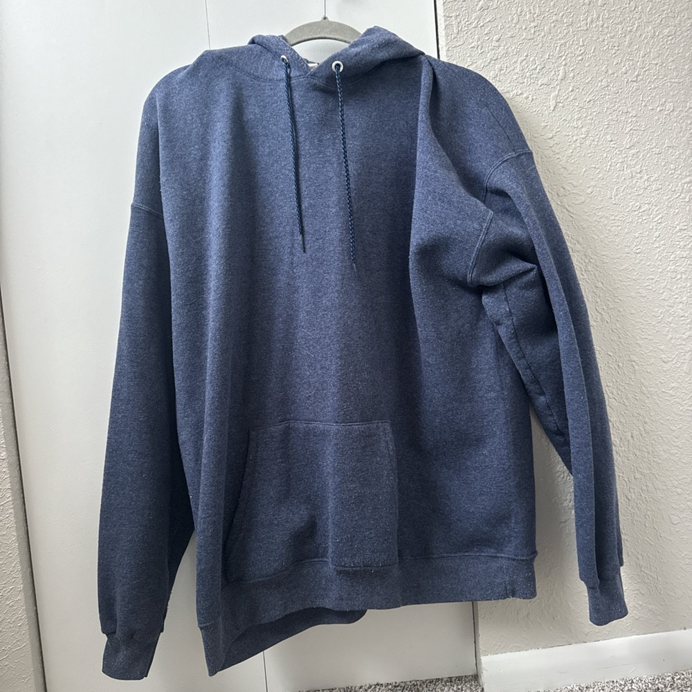 Hanes EcoSmart Heather Blue Hoodie